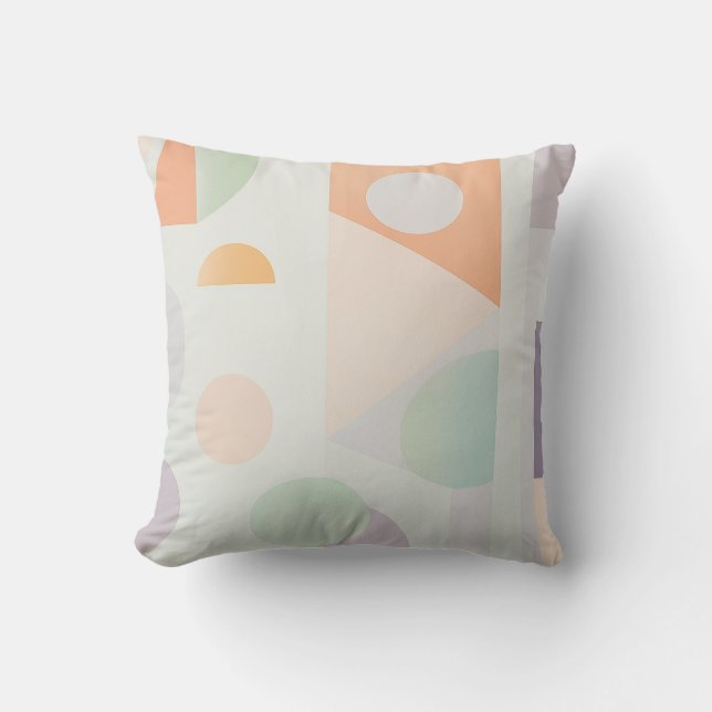 Pastel Geometric Shapes Pillow Kudde (Framsida)