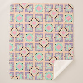 Pastel Geometric Tile Pattern | Pink Mint Purple 