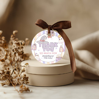 Pastel Ghost Baby Shower Fördel Favor Tack Tag Gåvor Etiketter