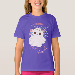 Pastel Ghost Girl Named Halloween med Roligt T Shirt