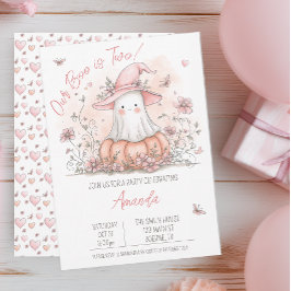 Pastel Ghost Halloween Födelsedag Inbjudningar