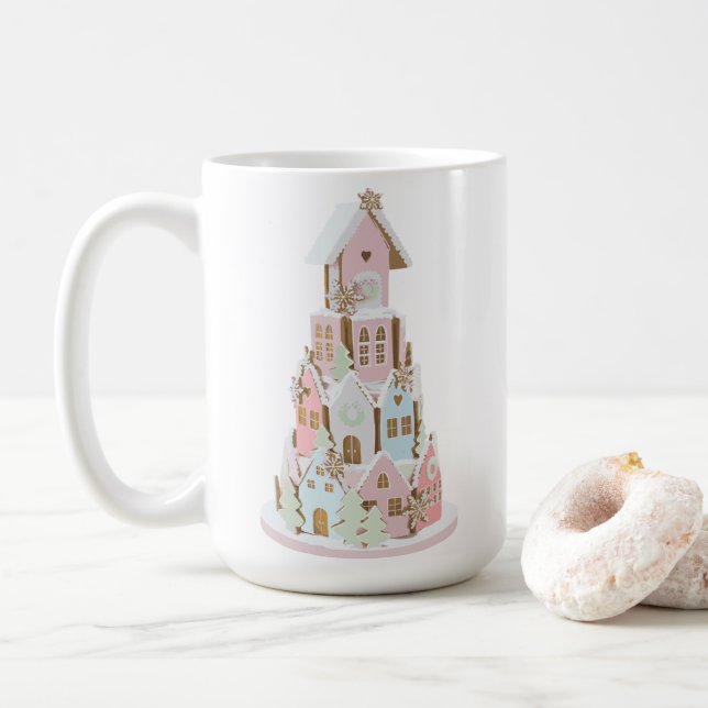 Pastel Gingerbröd Socker Castle Cake Mugg (Med munk)