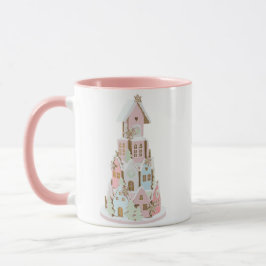 Pastel Gingerbröd Socker Castle Cake Mugg