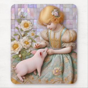 ~ Pastel Girl Piglet ~ Mousepad Musmatta