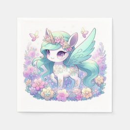 Pastel Girl Unicorn Baby Shower Pappersservett