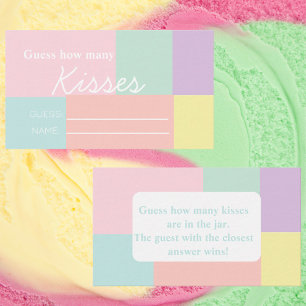 Pastel "gissa hur många kisses"-Möhippa, spel Tilläggskort