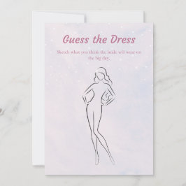 Pastel gissar spelkortet för Möhippan Dress Inbjudningar