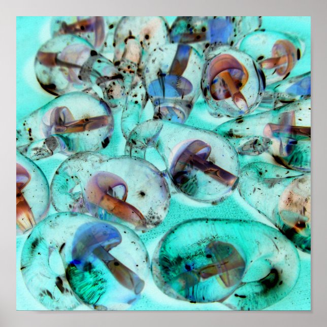 Pastel Glass Mushroom Art av Nicole Seaton Poster (Framsidan)