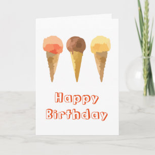 Pastel glass Sommarsorbet födelsedag Kort