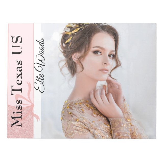 Pastel Glitter Anpassningsbar Anteckningsblock (Framsida)