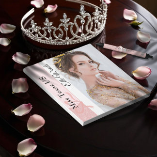 Pastel Glitter Anpassningsbar Autograph Pad Anteckningsblock