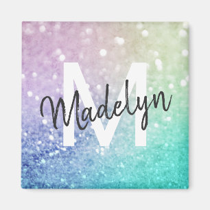 Pastel Glitter Bokeh BackgroundGlam Elegant Glitte Magnet
