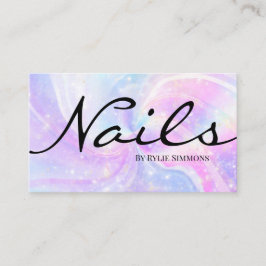 Pastel Glitter Holographic Visitkort