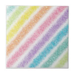 Pastel Glitter Rainbow Kakelplatta<br><div class="desc">Transform your decor with a Pastel Glitter Rainbow ceramic tile. Discover sparkling,  colorful tiles perfect for kitchens,  bathrooms,  or backsplashes!</div>