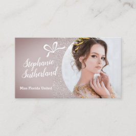 Pastel Glitter Skönhetstävling, Affärskort Visitkort