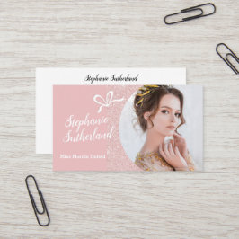 Pastel Glitter Skönhetstävling, Affärskort Visitkort