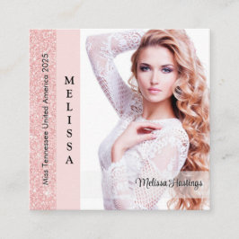 Pastel Glitz Custom Pageant Queen Profile Card