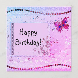 Pastel Gnistra Birthday Card Kort