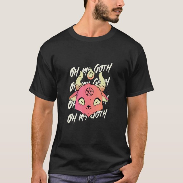 Pastel Goth Aesthetic Oh My Goth T Shirt (Framsida)