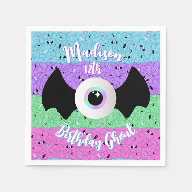 Pastel Goth Brains Pappersservett (Framsidan)