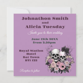 Pastel Goth bröllop Victorian Gothic moody Inbjudningar