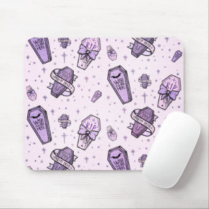 Pastel Goth Coffins Mönster Musmatta