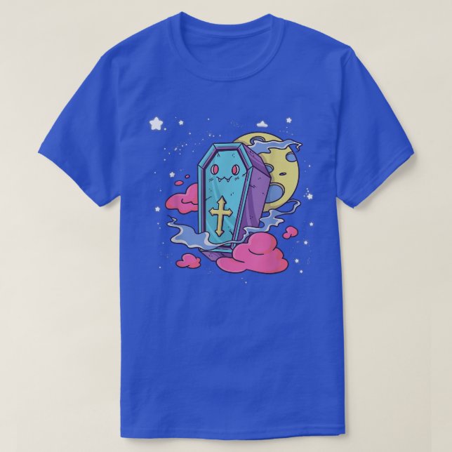 Pastel Goth Creepy Coffin Cute Gothic Kawaii Anime T Shirt (Design framsida)
