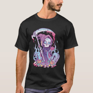 Pastel Goth Creepy Dödsgrim Reaper Kawaii Occult T Shirt