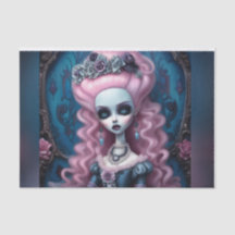 Pastel Goth Creepy Marie Antionette Decoupage