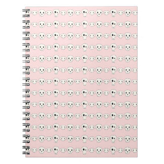 Pastel Goth Döskallar Rosa Notebook Anteckningsbok