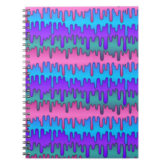 Pastel Goth Emo Scene Drippy Mönster Anteckningsbok