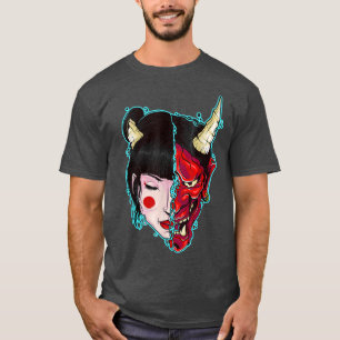 Pastel Goth Geisha Hannya Mask Shapeshifter T Shirt