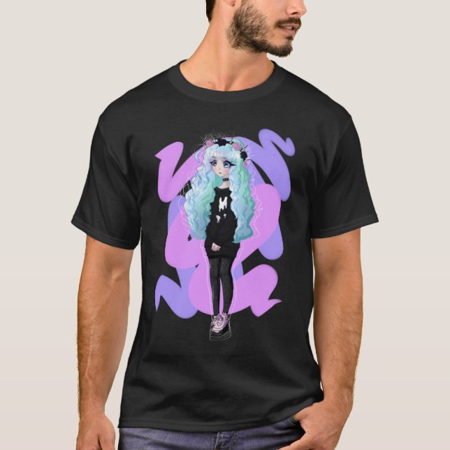 Pastel Goth Girl T Shirt (Framsida)