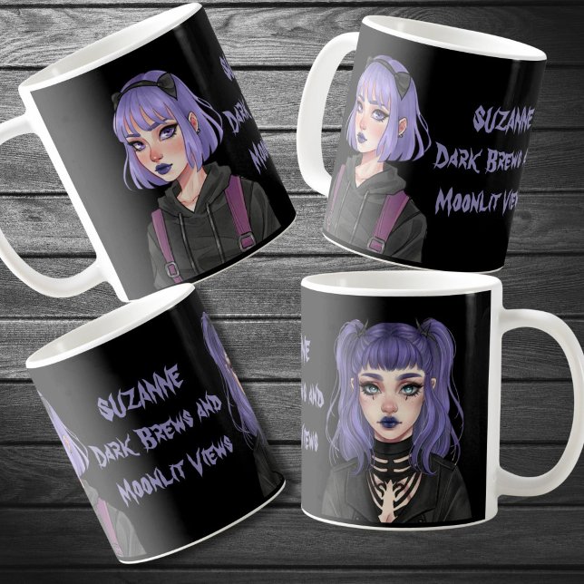 Pastel Goth gotiic whimsic fantasy whimsygoth Kaffemugg (Skapare uppladdad)