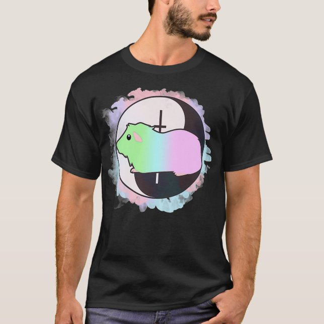 Pastel Goth Guinea Gris Yin Yang Design Premium  T Shirt (Framsida)