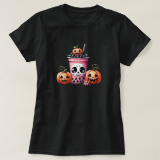 Pastel Goth Halloween Boba och Pumpkins Tee