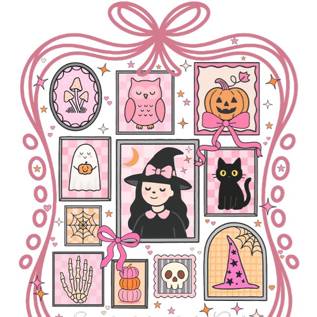 Pastel Goth Halloween Girly Coquette Gallery Wall T Shirt (Skapare uppladdad)