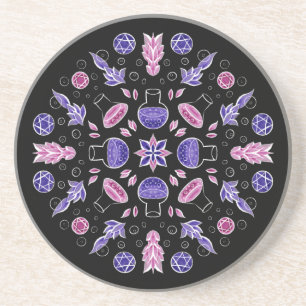 Pastel goth häxpotion pentagram rosa lila underlägg