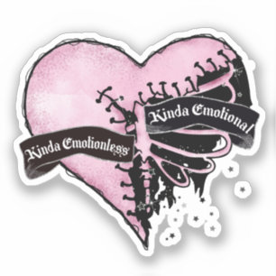 Pastel Goth Heart Uppsåtlig och känslomässig Klistermärken