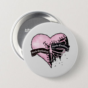 Pastel Goth Heart Uppsåtlig och känslomässig Knapp