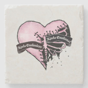 Pastel Goth Heart   Uppsåtlig och känslomässig Stenunderlägg