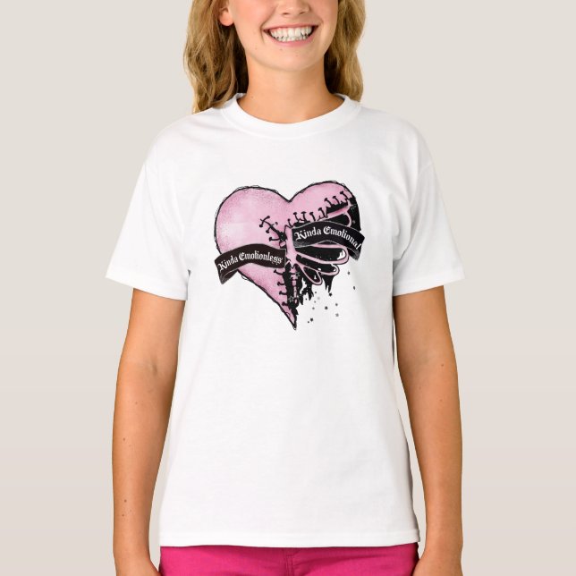 Pastel Goth Heart | Uppsåtlig och känslomässig T Shirt (Framsida)