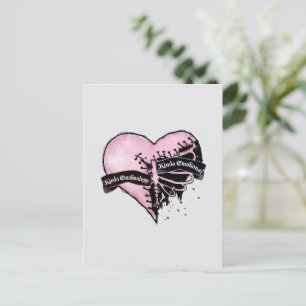 Pastel Goth Heart Uppsåtlig och känslomässig Vykort