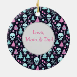 Pastel Goth jul Julgransprydnad Keramik