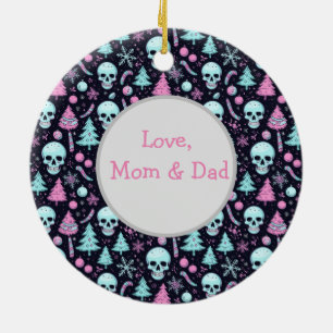 Pastel Goth jul Julgransprydnad Keramik