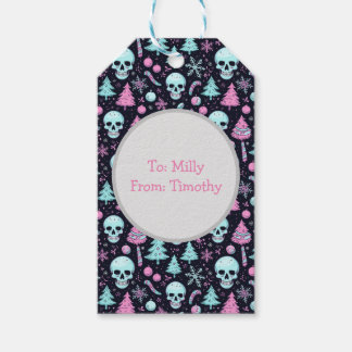 Pastel Goth jul Presentetikett