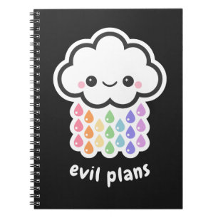 Pastel Goth Kawaii Cloud Evil Plans Anteckningsbok