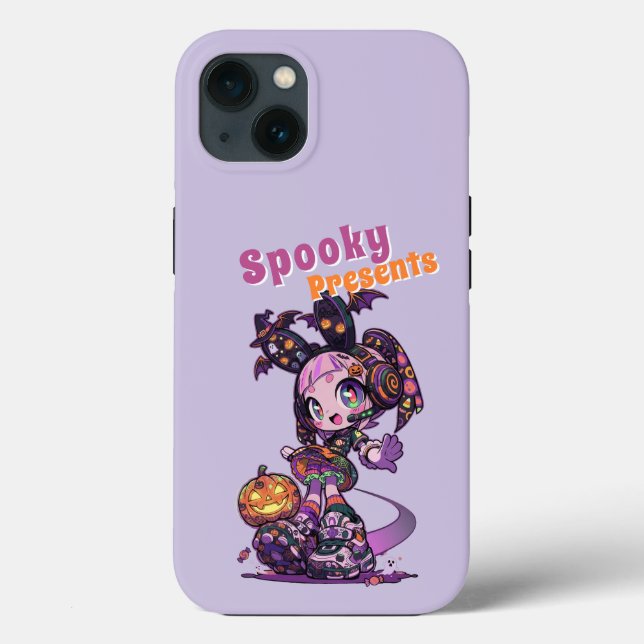 Pastel Goth Kawaii Spooky Anime Girl Halloween (Baksida)