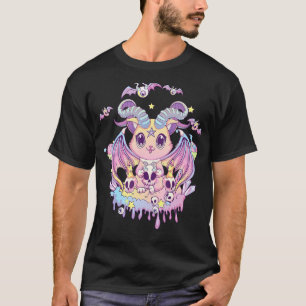 Pastel Goth Krampus Cat Cute Creepy Djävulen, katt T Shirt