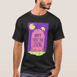 Pastel Goth litar inte på det levande Skeleton Gra T Shirt